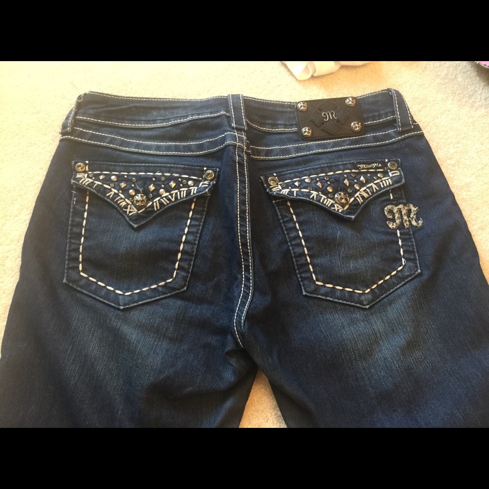 Miss Me straight leg blue jeans